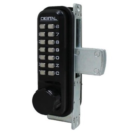 Lockey Mechanical Keyless Narrow Stile Deadbolt Lock Single Combination Jet Black 2900-JB